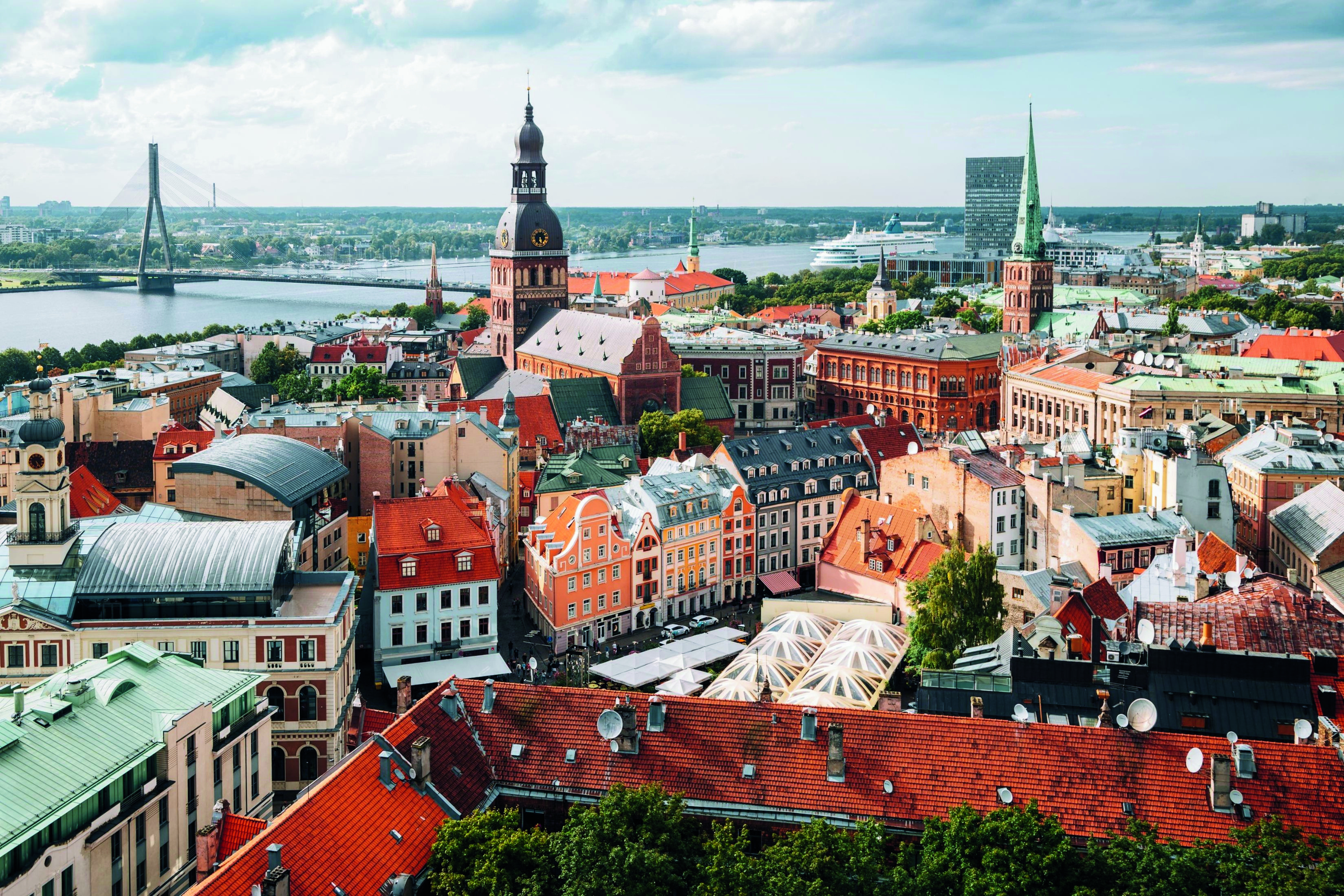 Aerial view of Riga