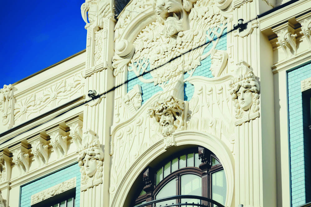 Art Nouveau façade in central Riga